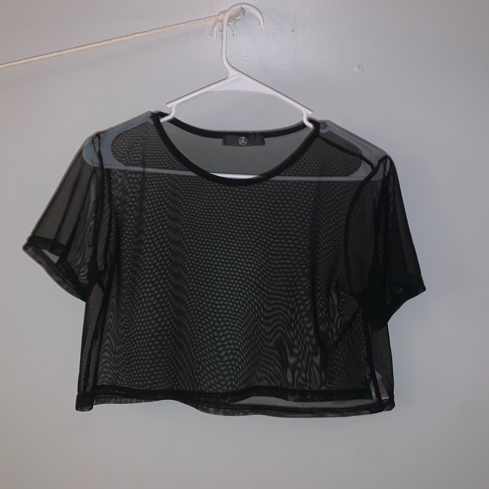 Misguided mesh crop top